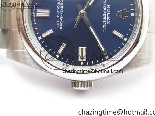 Blue 36mm Perpetual Dial Edition BP Best Bracelet 126000 Dark Oyster on SS 0412